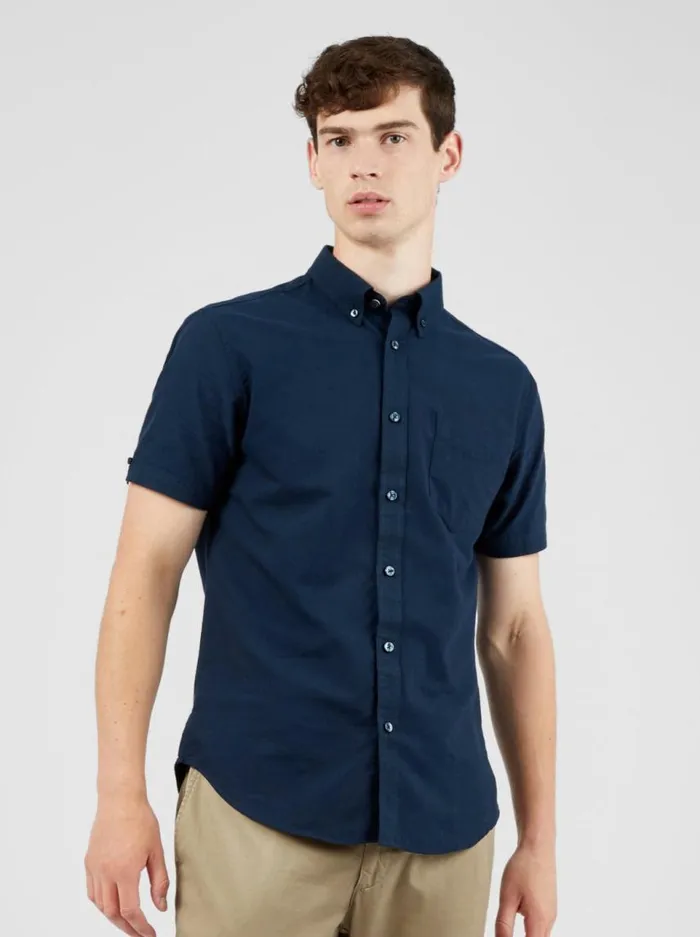 Men Ben Sherman Oxford Shirts ShortSleeve Signature Oxford Shirt