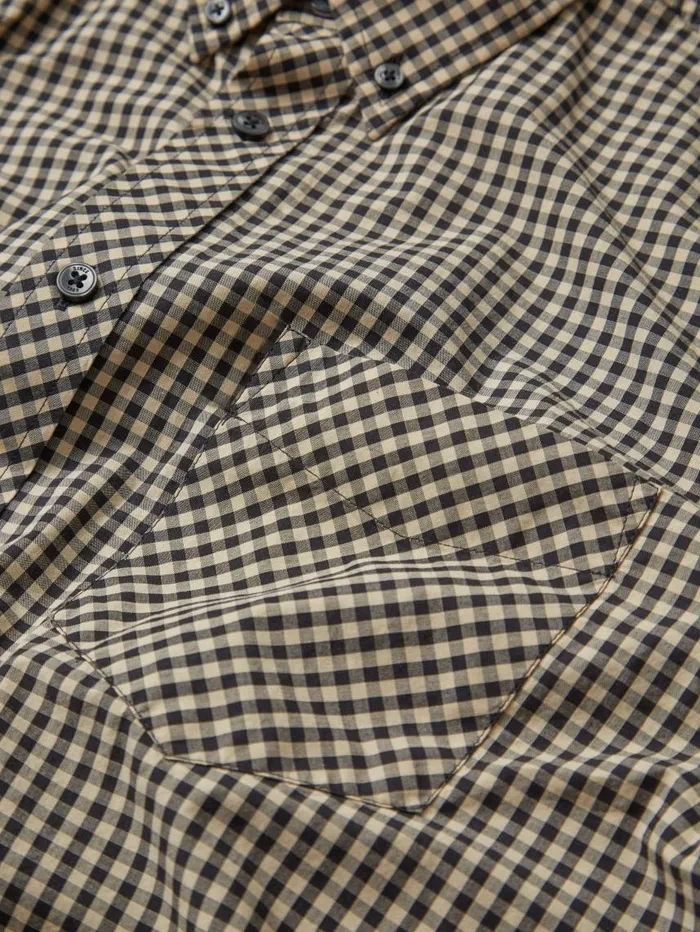 Men Ben Sherman Short Sleeve Shirts Signature ShortSleeve Gingham Shirt 8211 Black