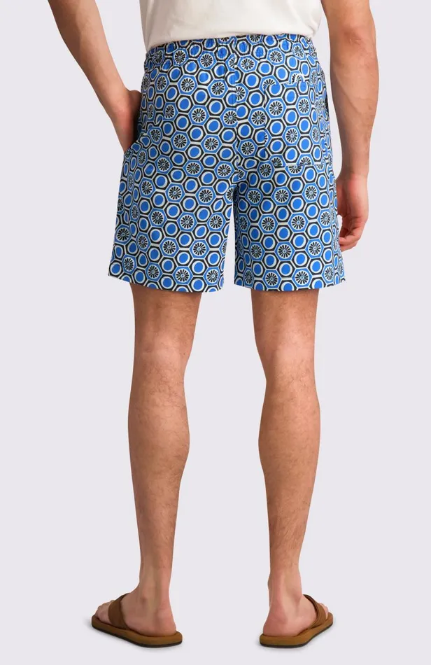 Men Ben Sherman Shorts Geometric Tile Print Swim Trunks