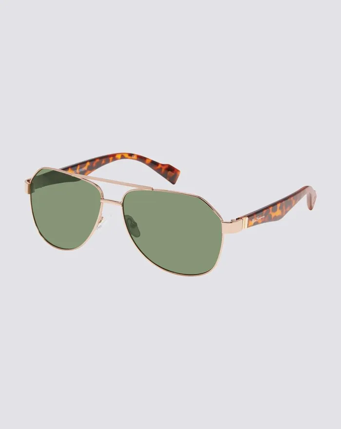 Men Ben Sherman Sunglasses Alfie Polarized Aviator EcoGreen Sunglasses 8211 Gold Men Ben Sherman Sunglasses Alfie Polarized Aviator EcoGreen Sunglasses 8211 Gold