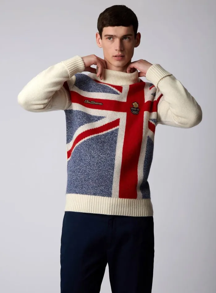 Men Ben Sherman Sweaters and Knits Team Gb Sweater Knitwear Official 2022 Winter Olympics Limited Edition Great Britain Sweater Beijing Cream Men Ben Sherman Sweaters and Knits Team Gb Sweater Knitwear Official 2022 Winter Olympics Limited Edition Great Britain Sweater Beijing Cream