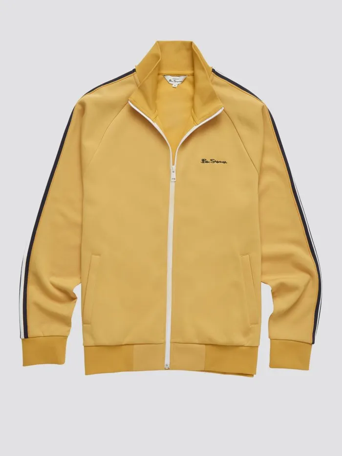 Men Ben Sherman Sweatshirts and Hoodies Signature ZipThrough Track Jacket 8211 Sunflower