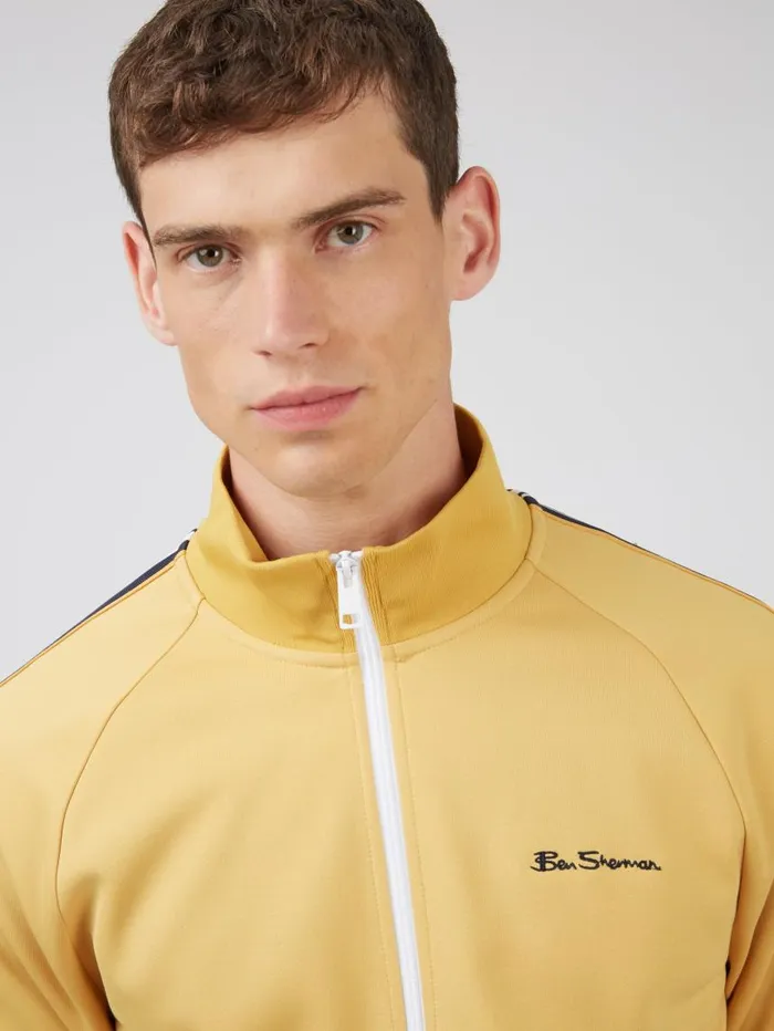 Men Ben Sherman Sweatshirts and Hoodies Signature ZipThrough Track Jacket 8211 Sunflower