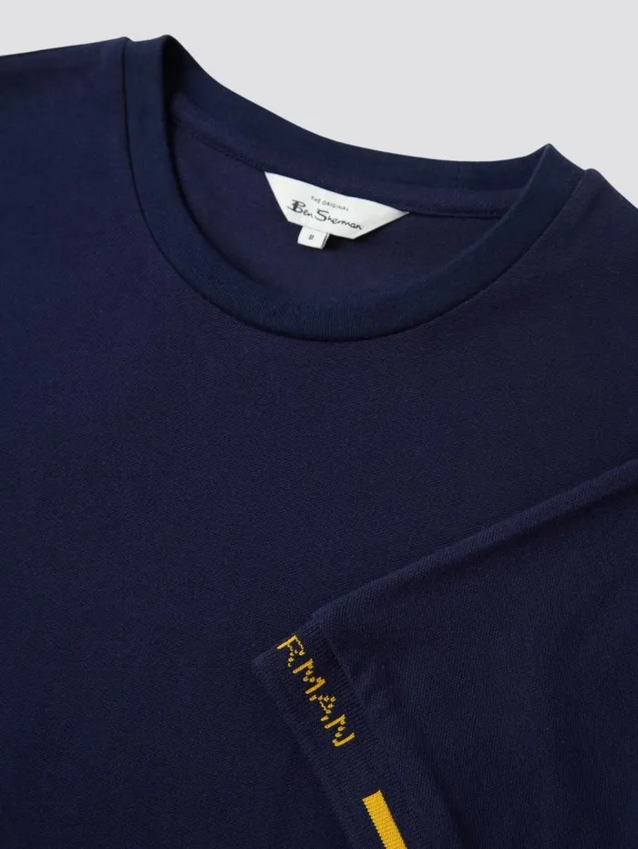 Men Ben Sherman TShirts and Graphic Tees Signature Cotton Embroidered Cuff Tee Men Ben Sherman TShirts and Graphic Tees Signature Cotton Embroidered Cuff Tee