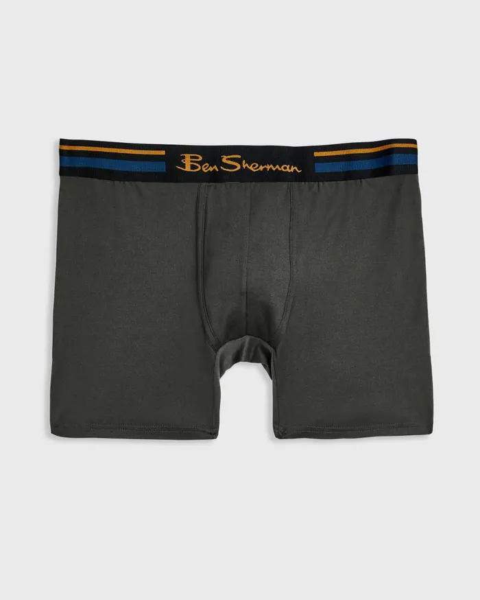 Men Ben Sherman Underwear 4Pack Microfiber Boxers 8211 CheckBlueGreyBlack