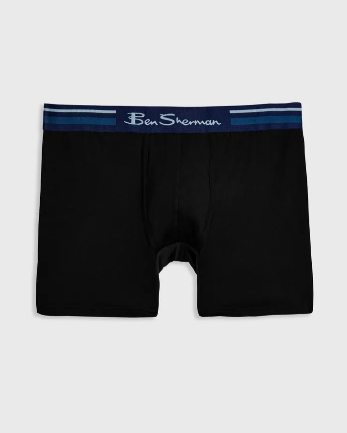 Men Ben Sherman Underwear 4Pack Microfiber Boxers 8211 CheckBlueGreyBlack