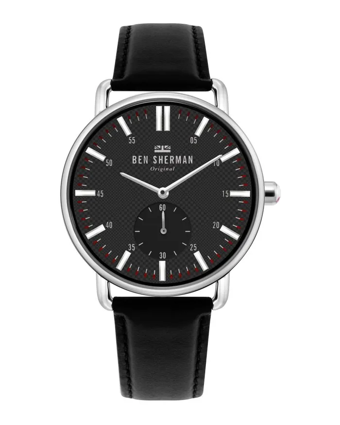 Men Ben Sherman Watches Brighton City Watch 8211 BlackBlackSilver