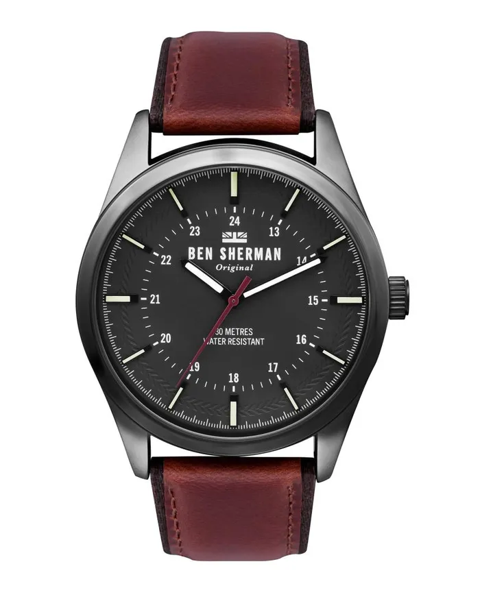 Men Ben Sherman Watches Spitalfields Outdoor Watch 8211 BrownGreyGun