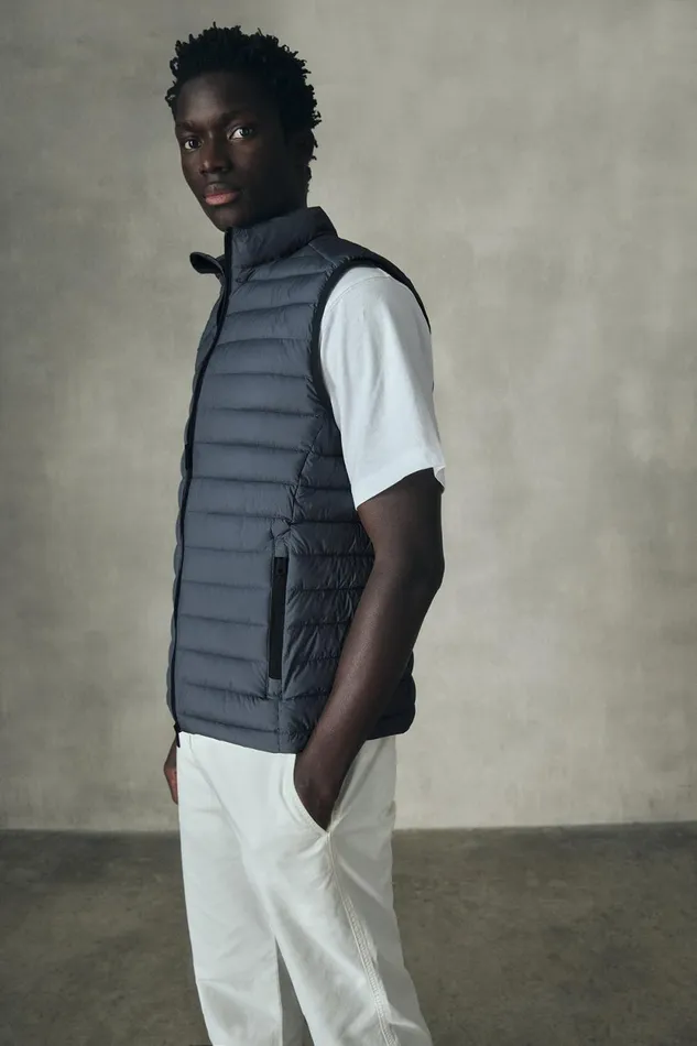 Men Blue Cardiff Waistcoat Ecoalf Vests