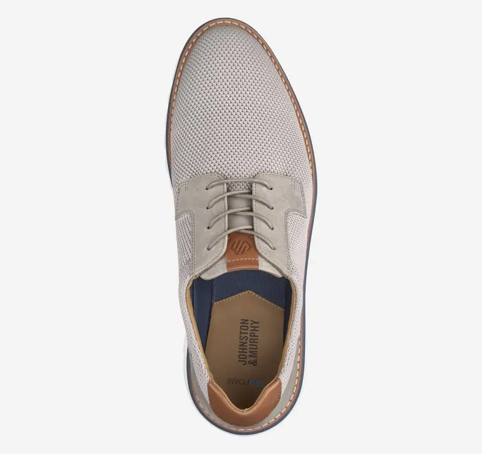 Men Braydon Knit Plain Toe Gray Knit JohnstonandMurphy LaceUps Men Braydon Knit Plain Toe Gray Knit JohnstonandMurphy LaceUps