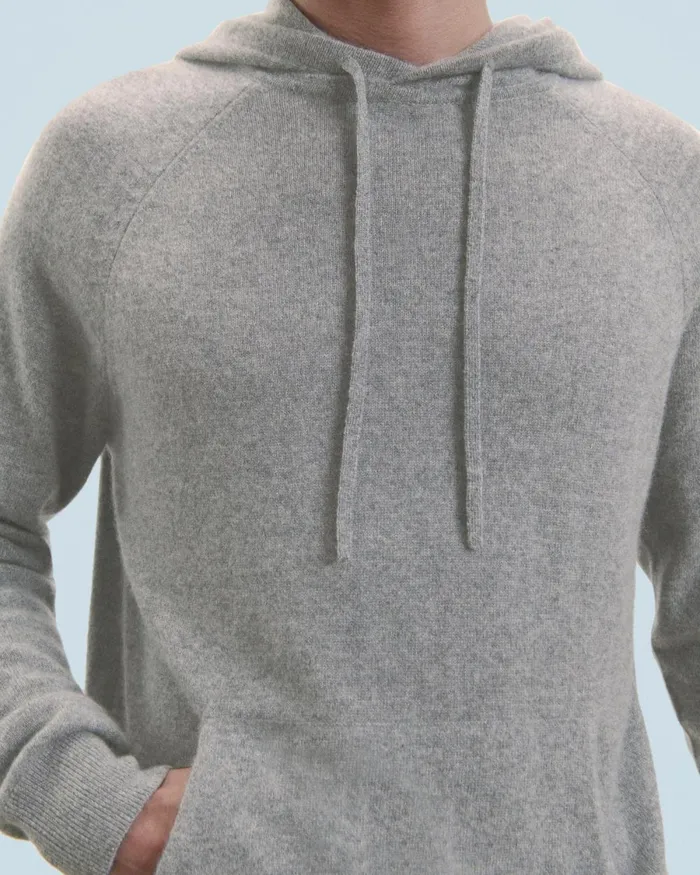Men Cashmere Sweaters From Future Lightweight Oversized Hoodie Sweater Dark Heather Gray