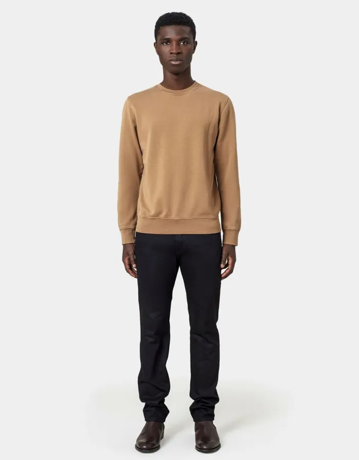 Men Crewneck Sweatshirts Colorful Standard Classic Organic Crew Red Tangerine