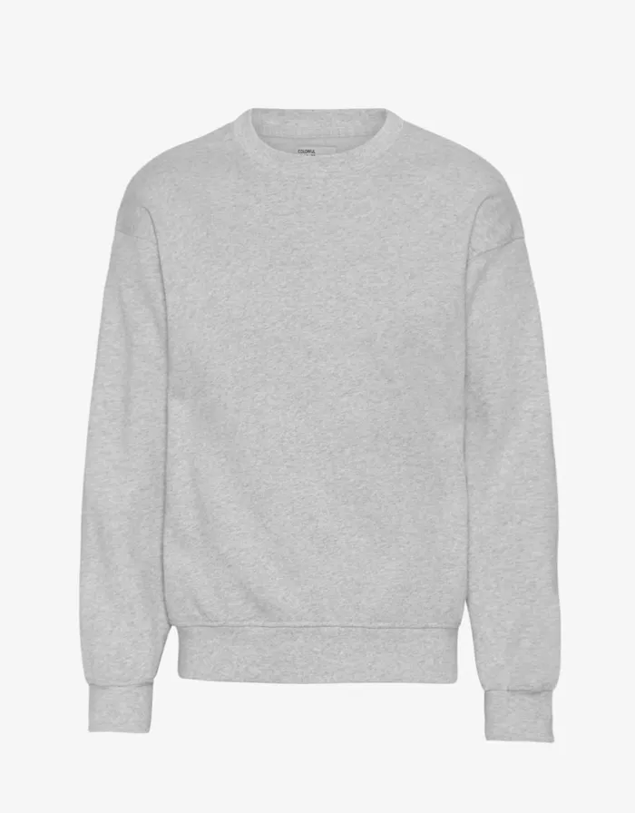 Men Crewneck Sweatshirts Colorful Standard Organic Oversized Crew Heather Grey Men Crewneck Sweatshirts Colorful Standard Organic Oversized Crew Heather Grey