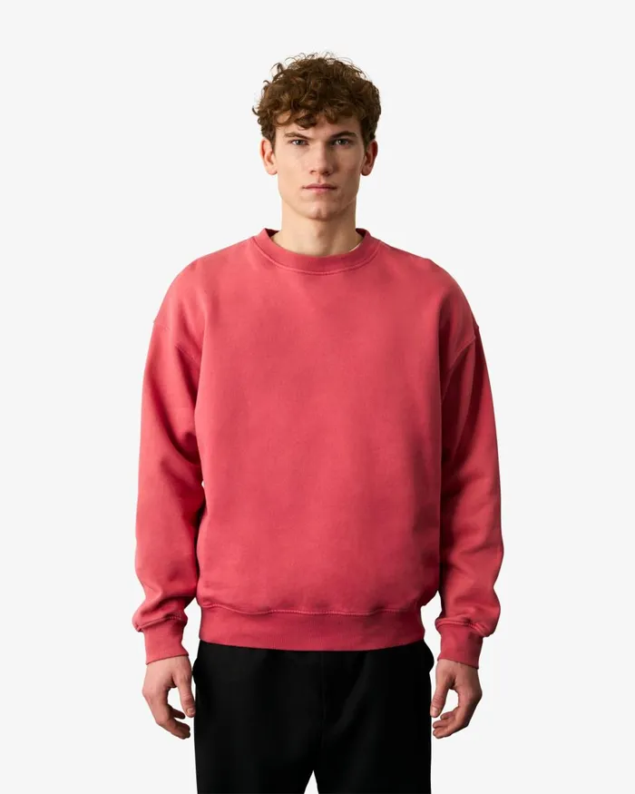 Men Crewneck Sweatshirts Colorful Standard Organic Oversized Crew Heather Grey