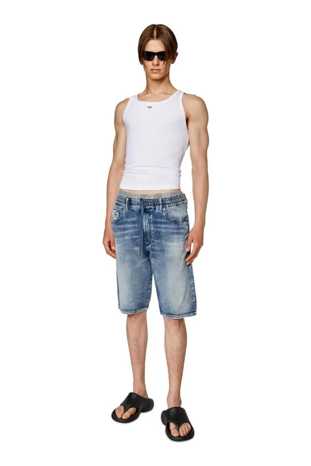 Men DKrooleyShort Jogg Light Blue Diesel Trousers And Shorts