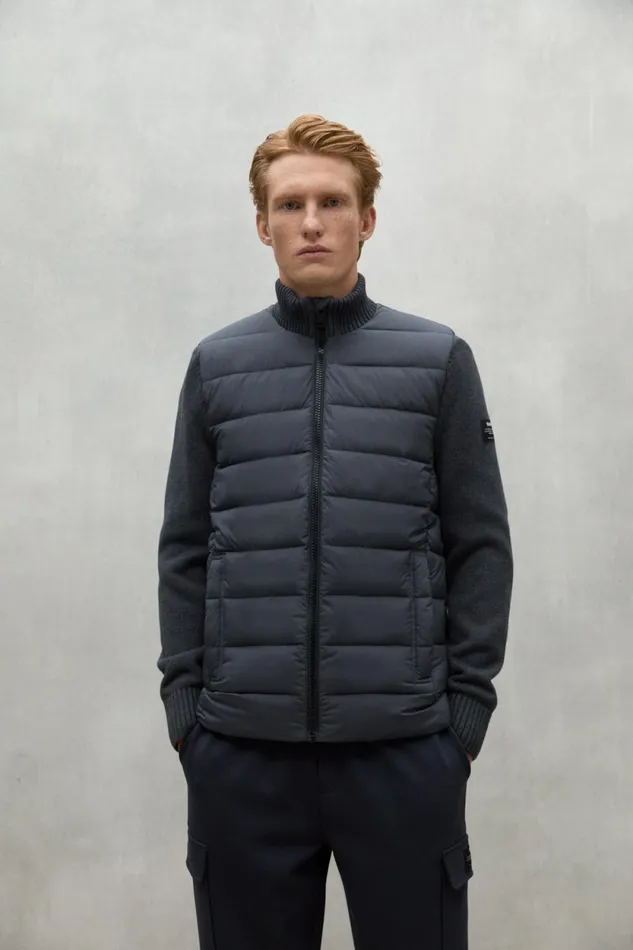 Men Dark Grey Knitted Bimi Sweater Ecoalf Knitwear