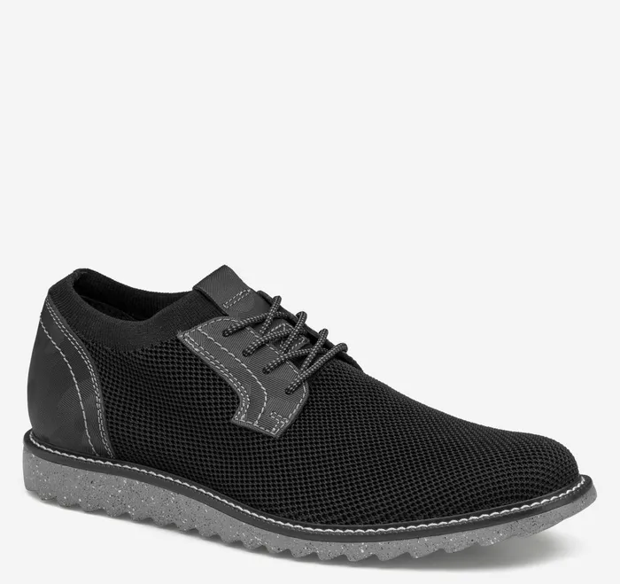 Men Duncan Knit Plain Toe Black Knitcamoembossed Leather JohnstonandMurphy LaceUps Men Duncan Knit Plain Toe Black Knitcamoembossed Leather JohnstonandMurphy LaceUps