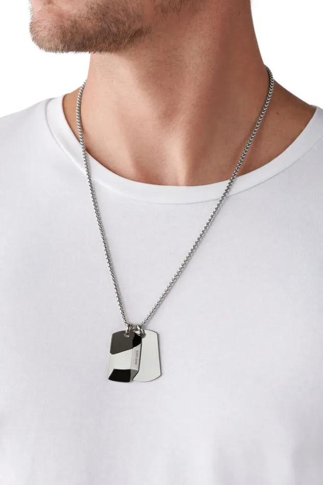 Men Dx1143 Silver Diesel Jewelry Men Dx1143 Silver Diesel Jewelry