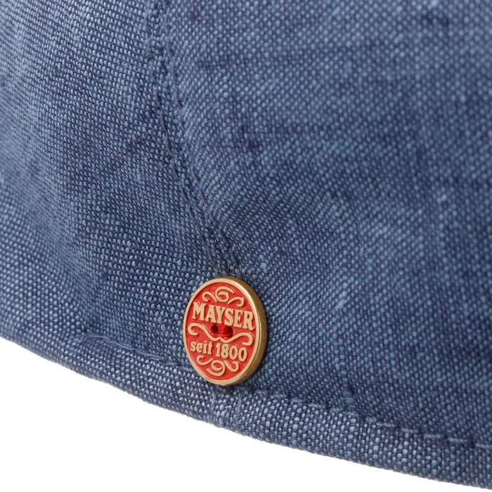 Men Flat Caps Mayser Jasper Stripes Linen Cap Beige