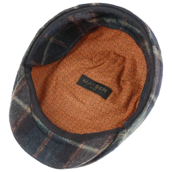 Men Flat Caps Mayser Sidney Plus British Lambswool Flat Cap Blue Men Flat Caps Mayser Sidney Plus British Lambswool Flat Cap Blue