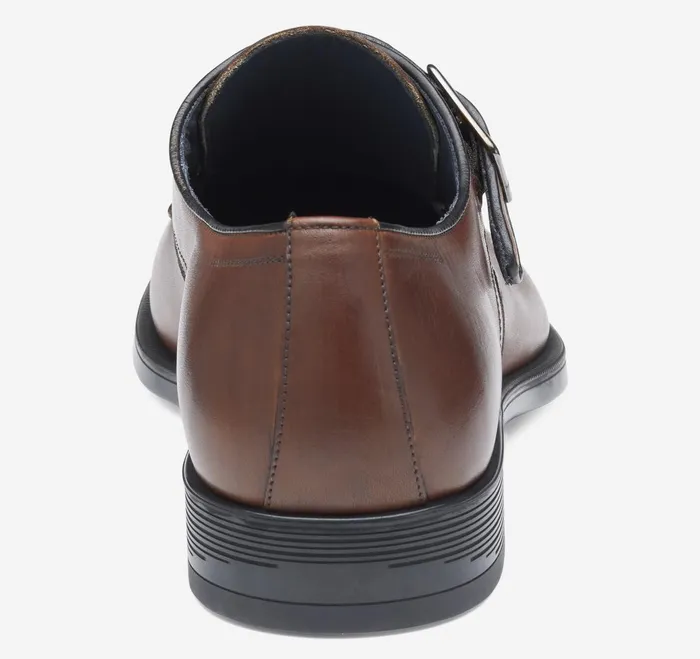Men Flynch Monk Strap Tan Italian Calfskin JohnstonandMurphy SlipOns and Loafers