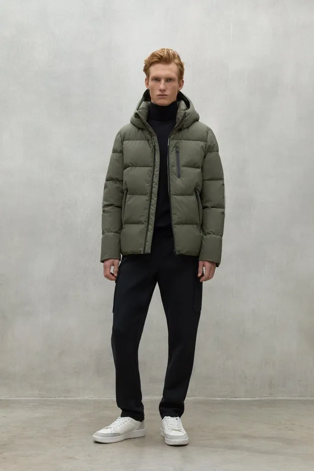 Men Green Bazon Jacket Ecoalf Coats And Jackets