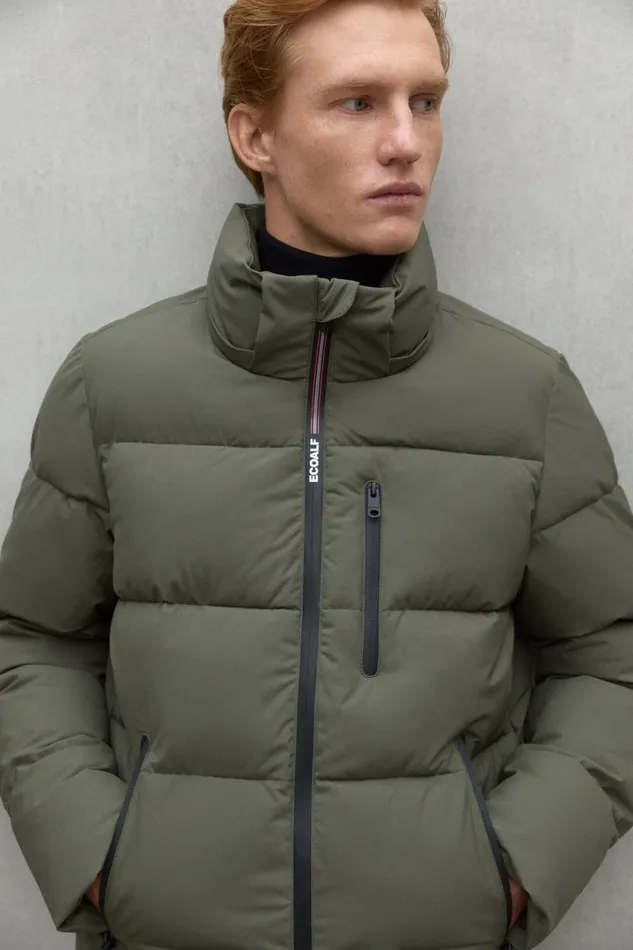 Men Green Bazon Jacket Ecoalf Coats And Jackets