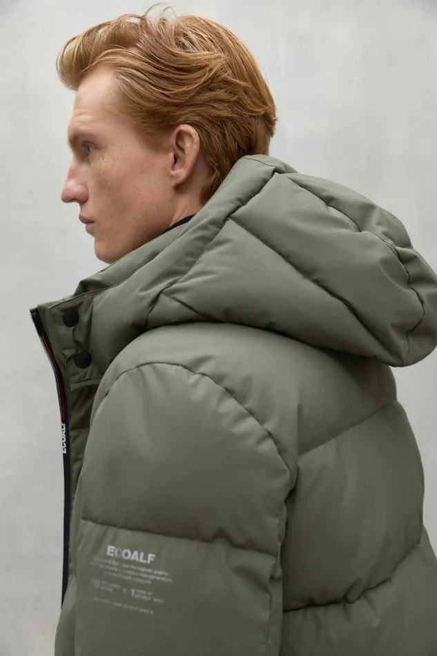 Men Green Bazon Jacket Ecoalf Coats And Jackets
