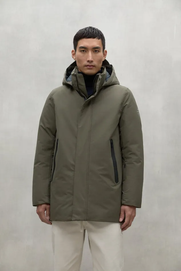 Men Green Parko Coat Ecoalf Coats And Jackets