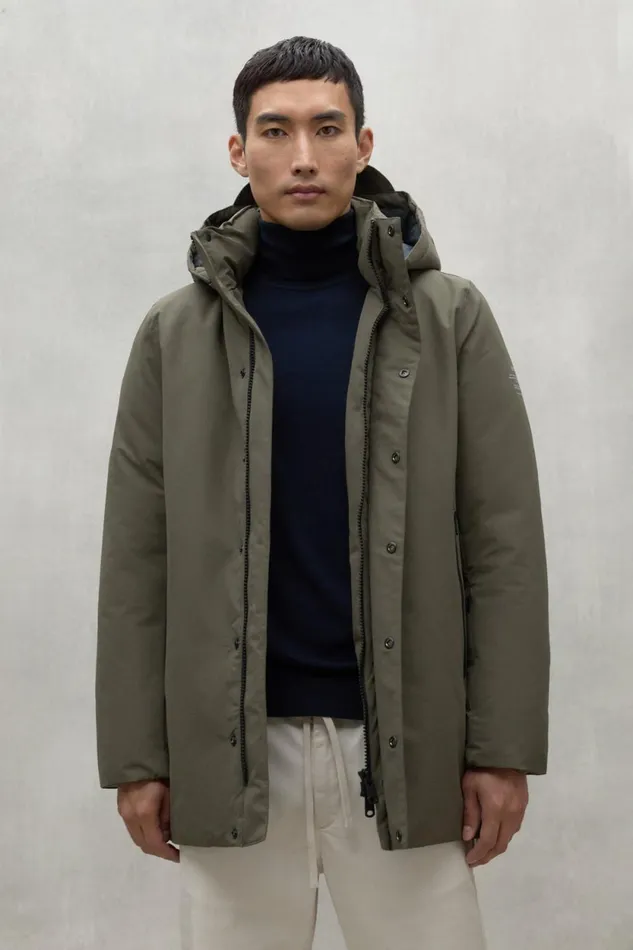 Men Green Parko Coat Ecoalf Coats And Jackets
