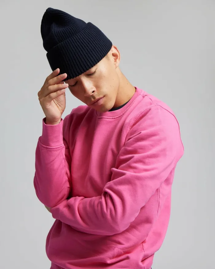 Men Hats Colorful Standard Merino Wool Hat Bubblegum Pink