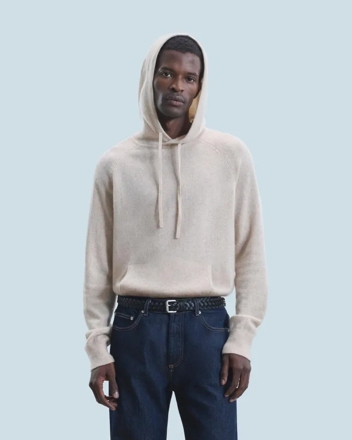 Men Hoodies From Future Lightweight Oversized Hoodie Sweater Heather Beige