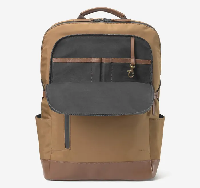 Men Hudson Waterproof Backpack Cognac JohnstonandMurphy Backpacks and Briefcases Men Hudson Waterproof Backpack Cognac JohnstonandMurphy Backpacks and Briefcases
