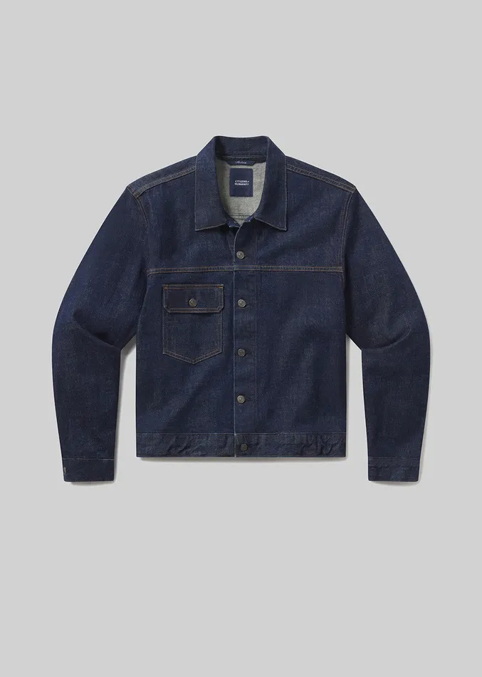 Men Jackets Citizens Of Humanity Box Denim Jacket In Crosshatch