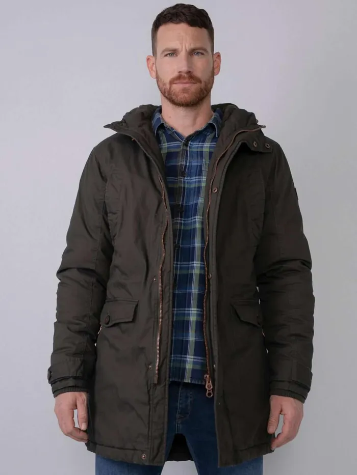Men Jackets Petrol Industries Lined Parka Forest
