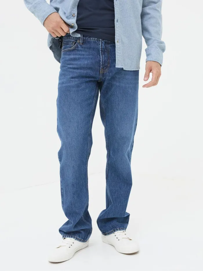 Men Jeans Fat Face Blue Bootcut Jeans