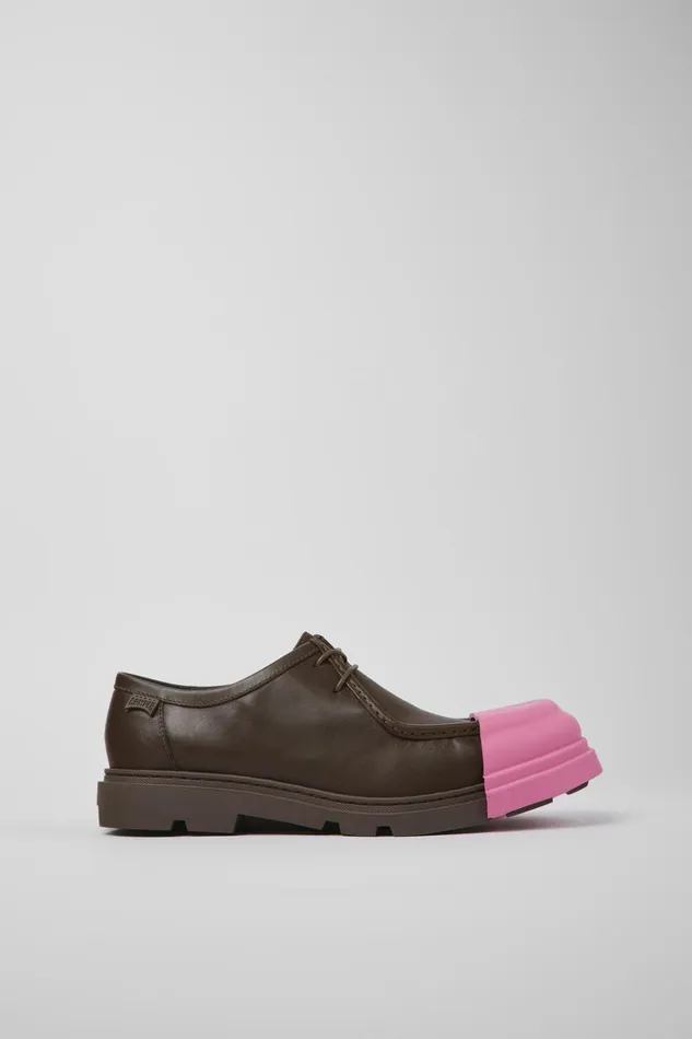 Men Junction Brown Leather Shoes Camper Formal Shoes Men Junction Brown Leather Shoes Camper Formal Shoes