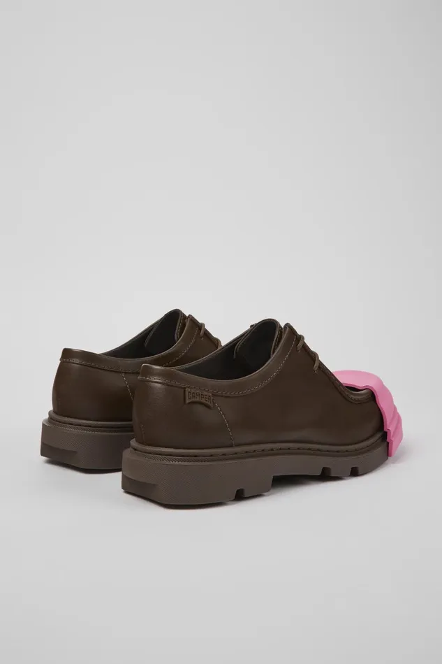Men Junction Brown Leather Shoes Camper Formal Shoes Men Junction Brown Leather Shoes Camper Formal Shoes