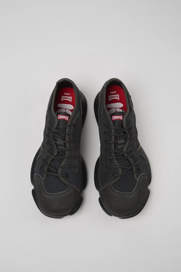 Men Karst Sorona Gray And Black Textile Sneaker Camper Sneakers Men Karst Sorona Gray And Black Textile Sneaker Camper Sneakers