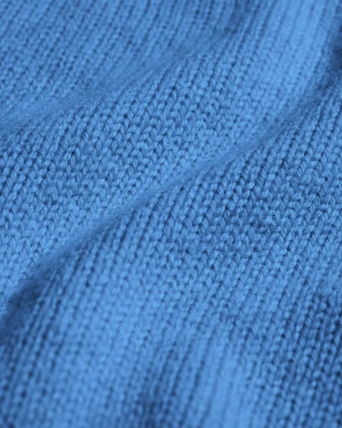 Men Knit Sweaters Colorful Standard Oversized Merino Wool Crew Pacific Blue