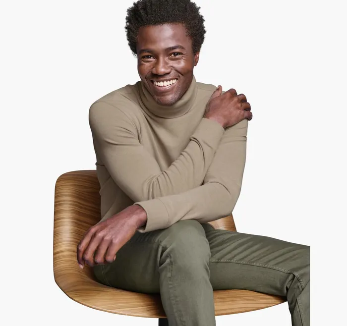 Men Knit Turtleneck Oatmeal JohnstonandMurphy Sweaters and Knits Men Knit Turtleneck Oatmeal JohnstonandMurphy Sweaters and Knits