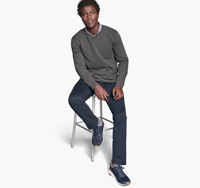 Men Knit VNeck Gray JohnstonandMurphy Sweaters and Knits Men Knit VNeck Gray JohnstonandMurphy Sweaters and Knits