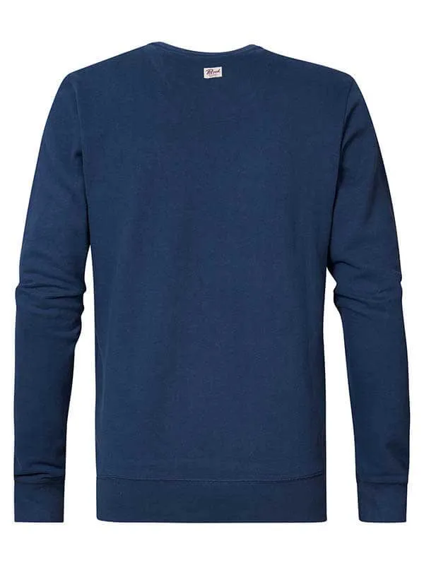 Men Knits and Sweats Petrol Industries Bonneville Crewneck Petrol Blue