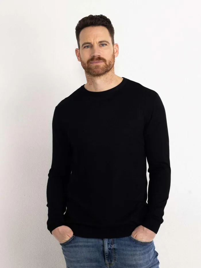 Men Knits and Sweats Petrol Industries Essential Crewneck Knit Black