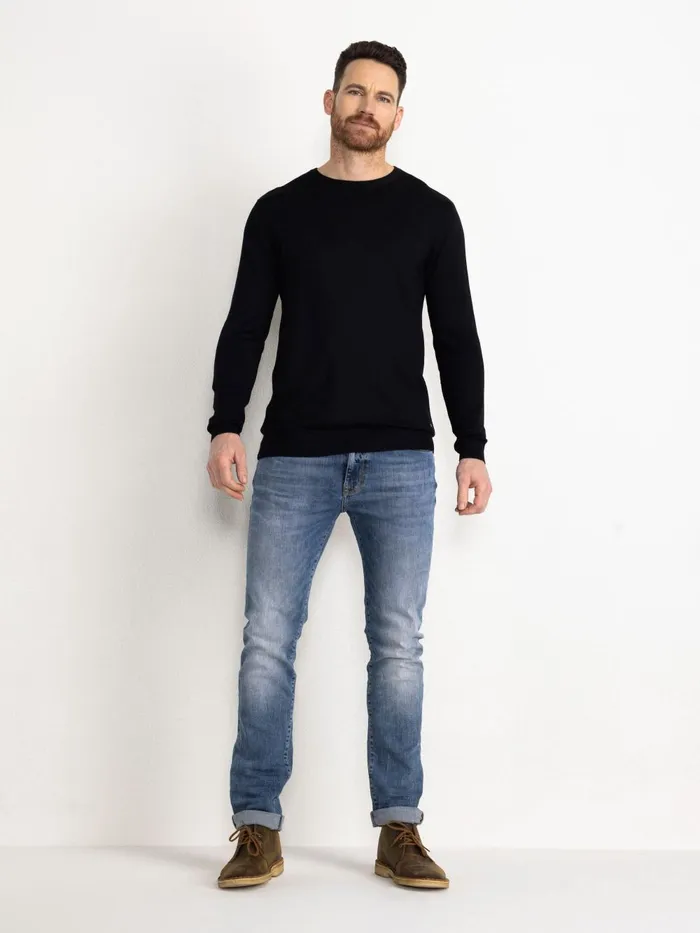 Men Knits and Sweats Petrol Industries Essential Crewneck Knit Black