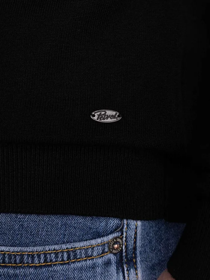 Men Knits and Sweats Petrol Industries Essential Crewneck Knit Black