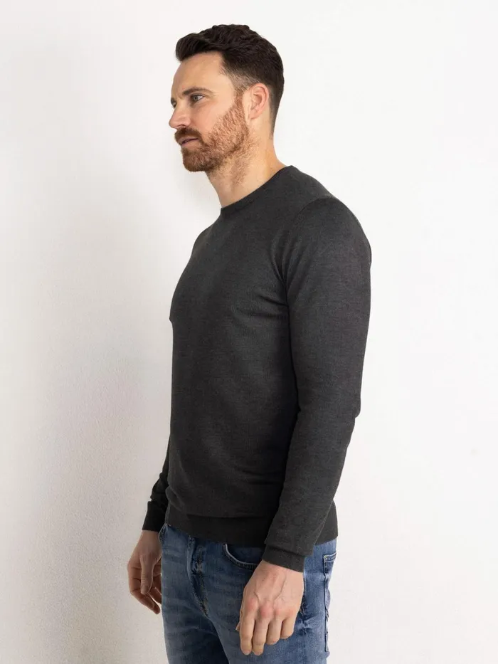 Men Knits and Sweats Petrol Industries Essential Crewneck Knit Steal Melee