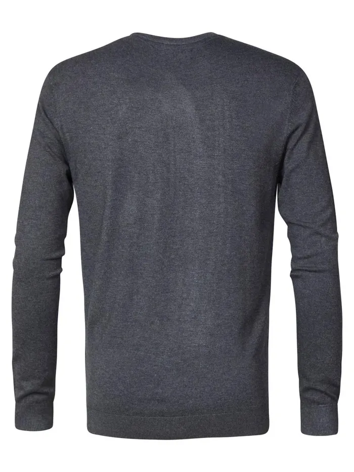 Men Knits and Sweats Petrol Industries Essential Crewneck Knit Steal Melee