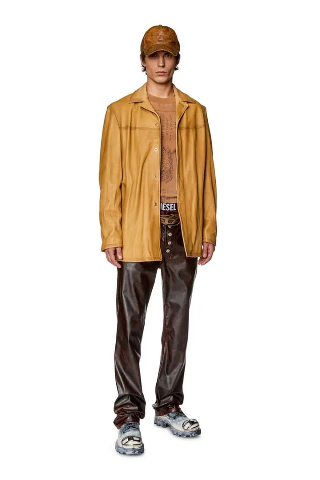 Men LNico Brown Diesel Outerwear And Jackets