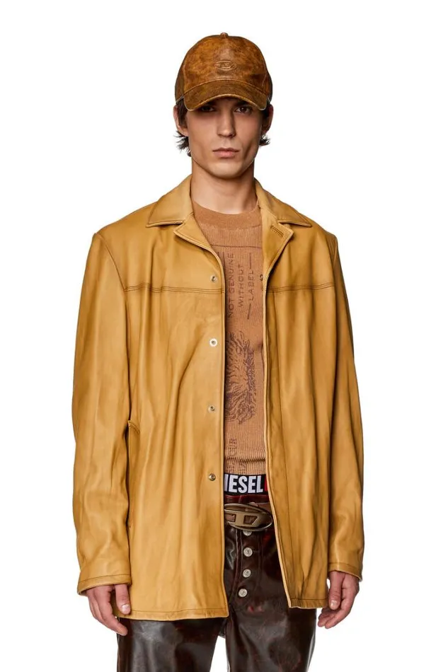Men LNico Brown Diesel Outerwear And Jackets Men LNico Brown Diesel Outerwear And Jackets